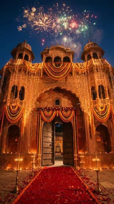 Lifafa: Baraat gate and fireworks