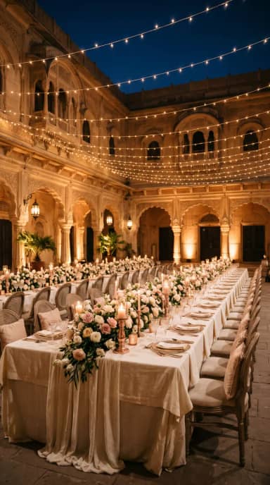 Lifafa: Candlelit walima tables